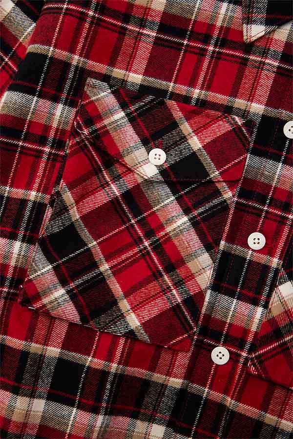 Check shirt blouson