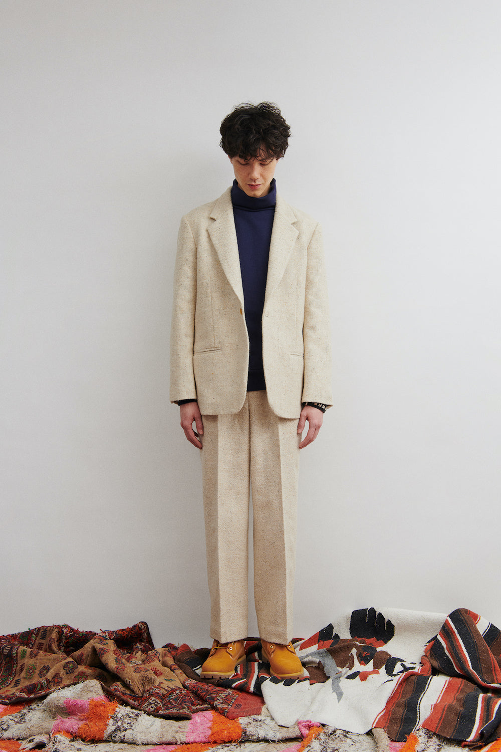 In tuck Pants①tweed