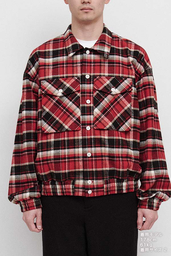 Check shirt blouson