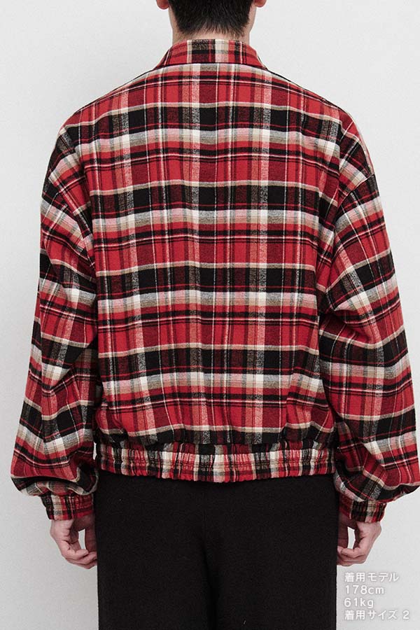 Check shirt blouson