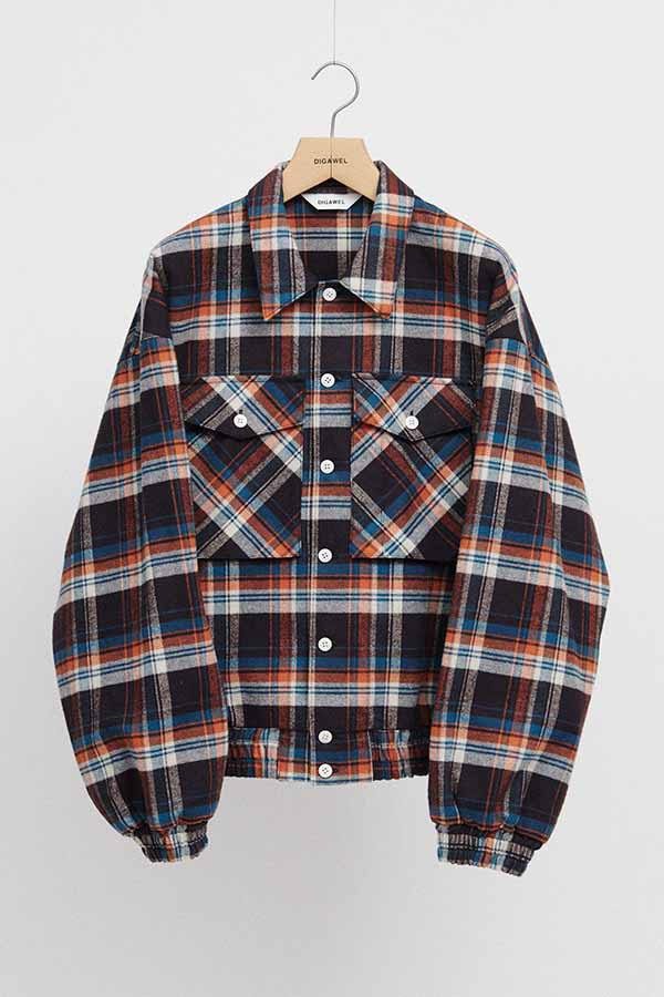 Check shirt blouson