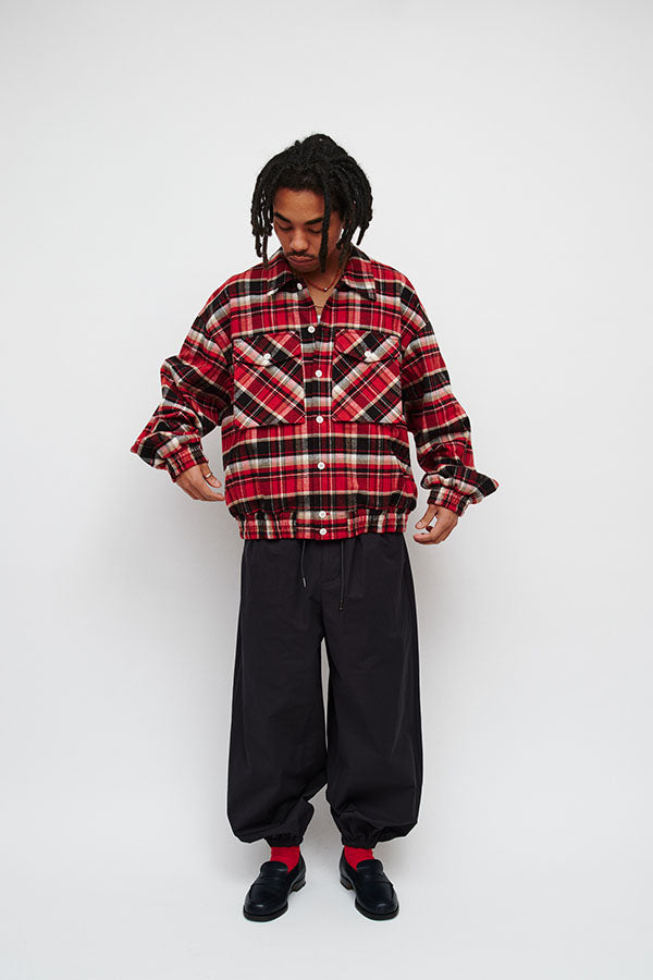 Check shirt blouson