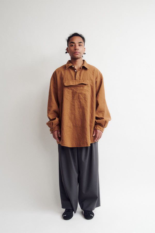 Wide tuck pants
