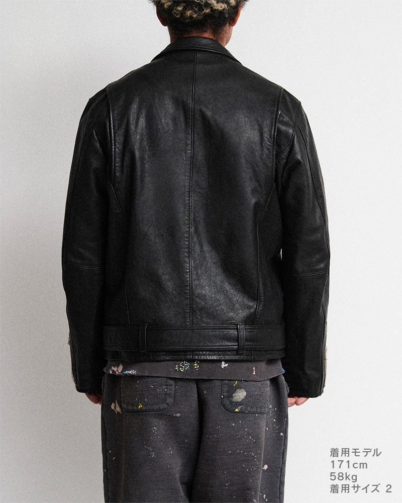 Leather biker jacket