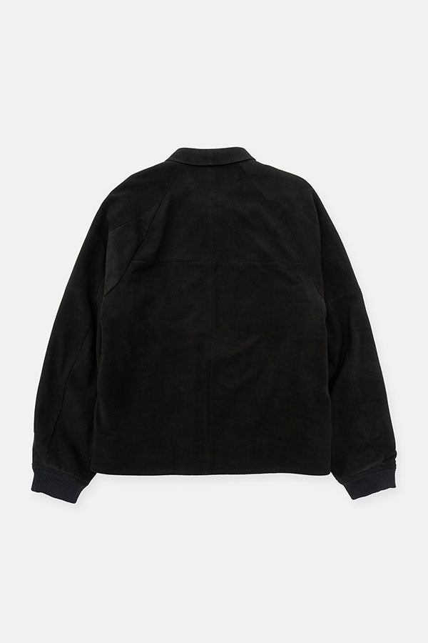 Goat suede zip up blouson
