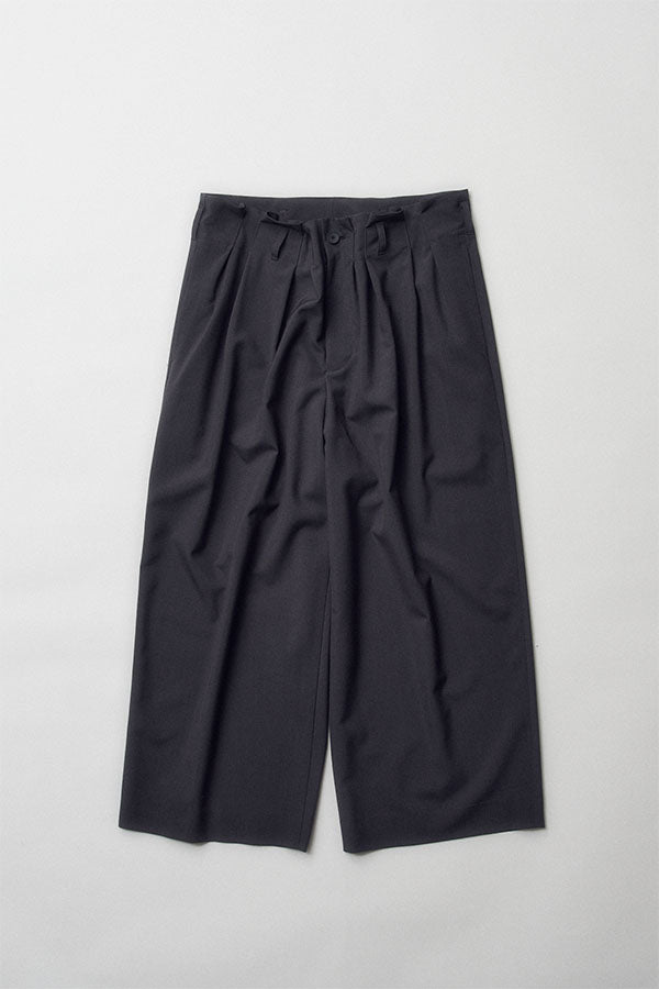 Wide tuck pants