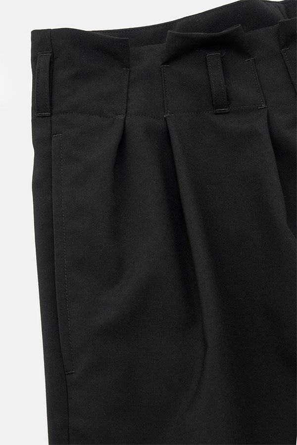 Wide tuck pants