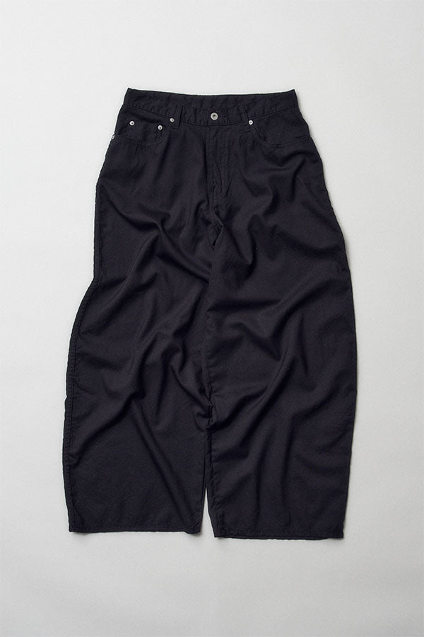 Puckering wide pants