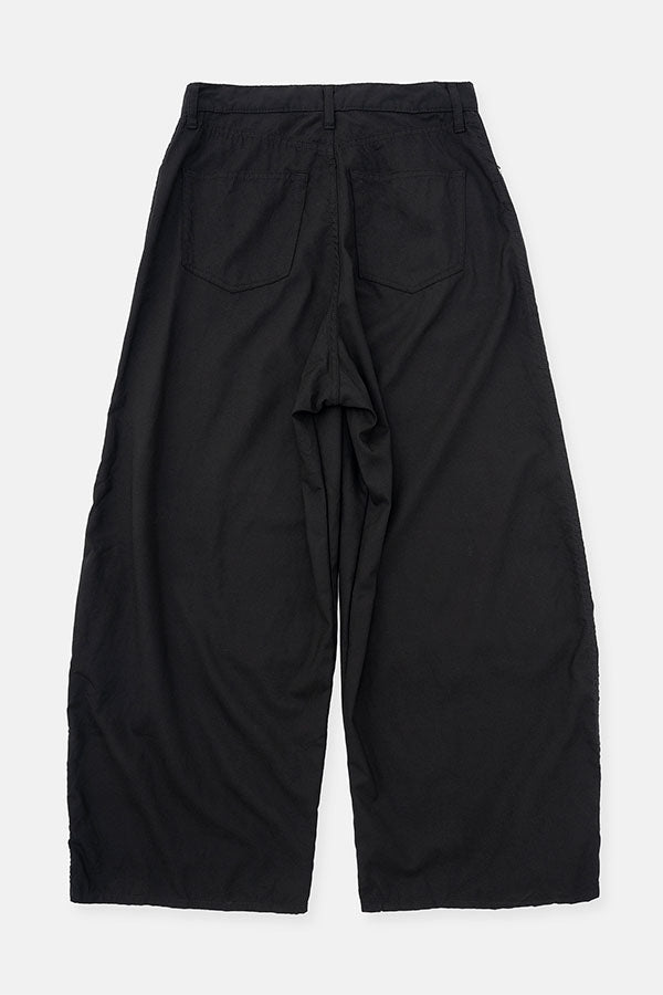Puckering wide pants