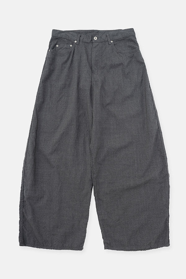 Puckering wide pants