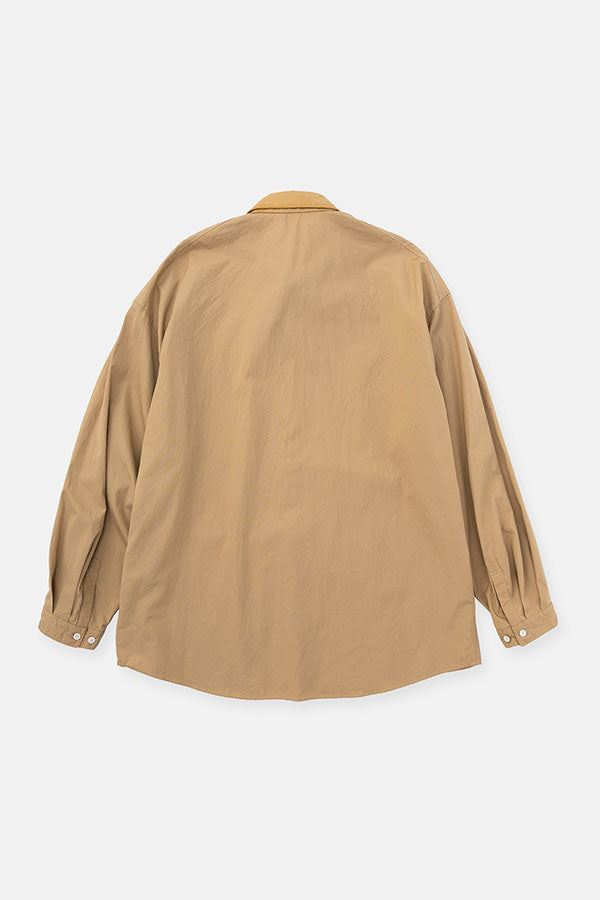 Leather combi shirt
