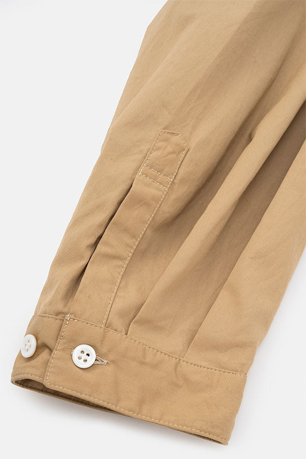 Leather combi shirt