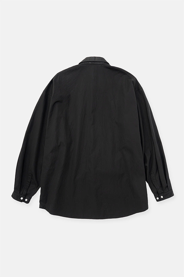 Leather combi shirt