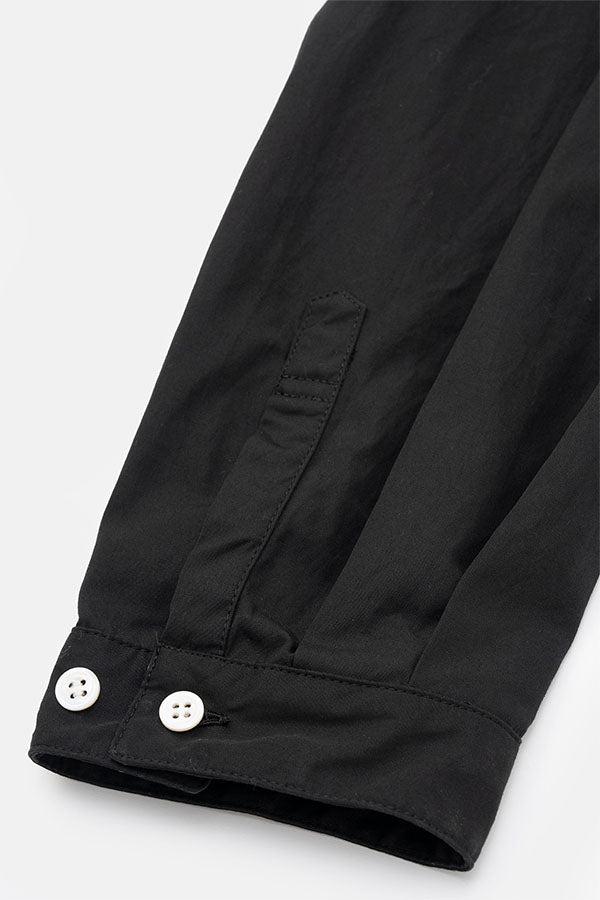 Leather combi shirt