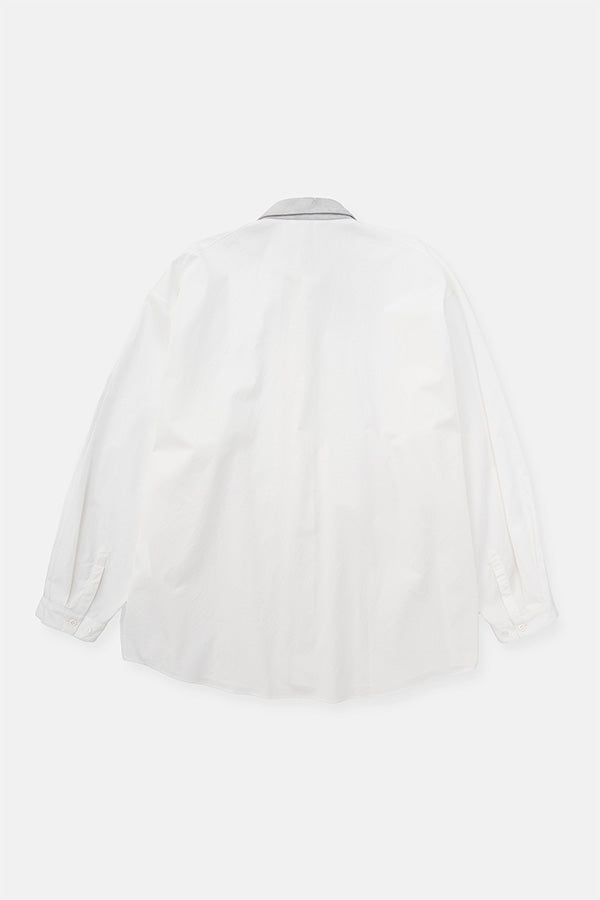 Leather combi shirt