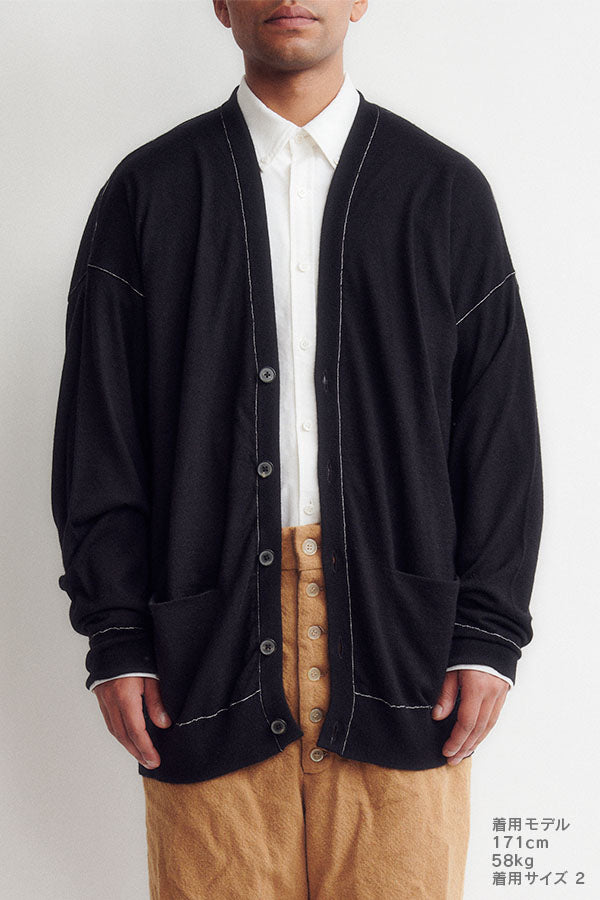 Cashmere knit stitch cardigan(BODHI×DIGAWEL)