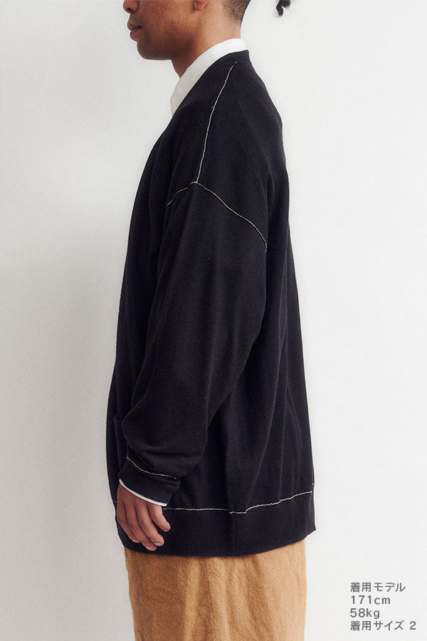 Cashmere knit stitch cardigan(BODHI×DIGAWEL)