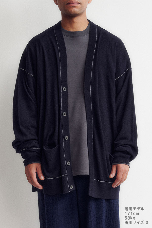 Cashmere knit stitch cardigan(BODHI×DIGAWEL)