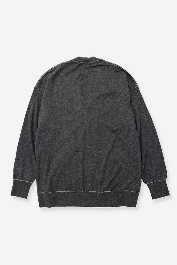 Cashmere knit stitch cardigan MIN-NANO別注