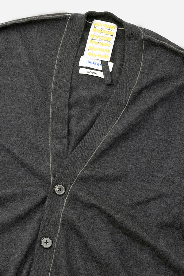 Cashmere knit stitch cardigan MIN-NANO別注