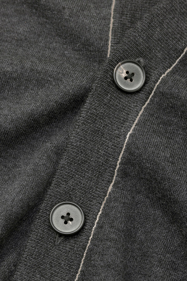 Cashmere knit stitch cardigan MIN-NANO別注