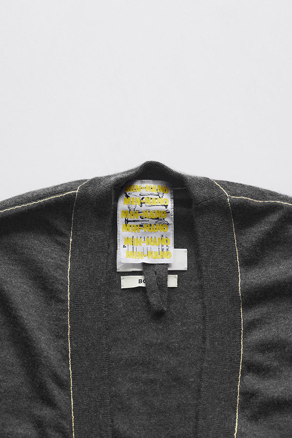 Cashmere knit stitch cardigan MIN-NANO別注