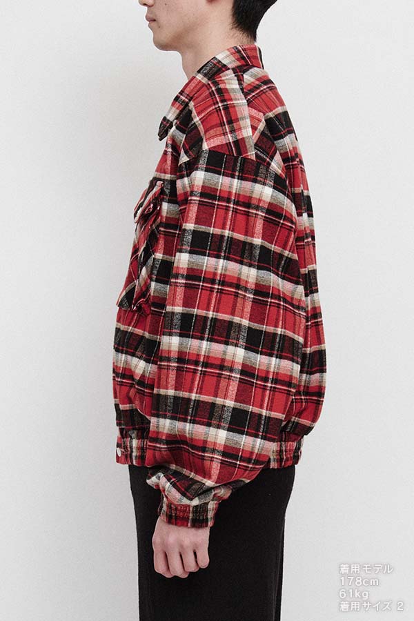 Check shirt blouson