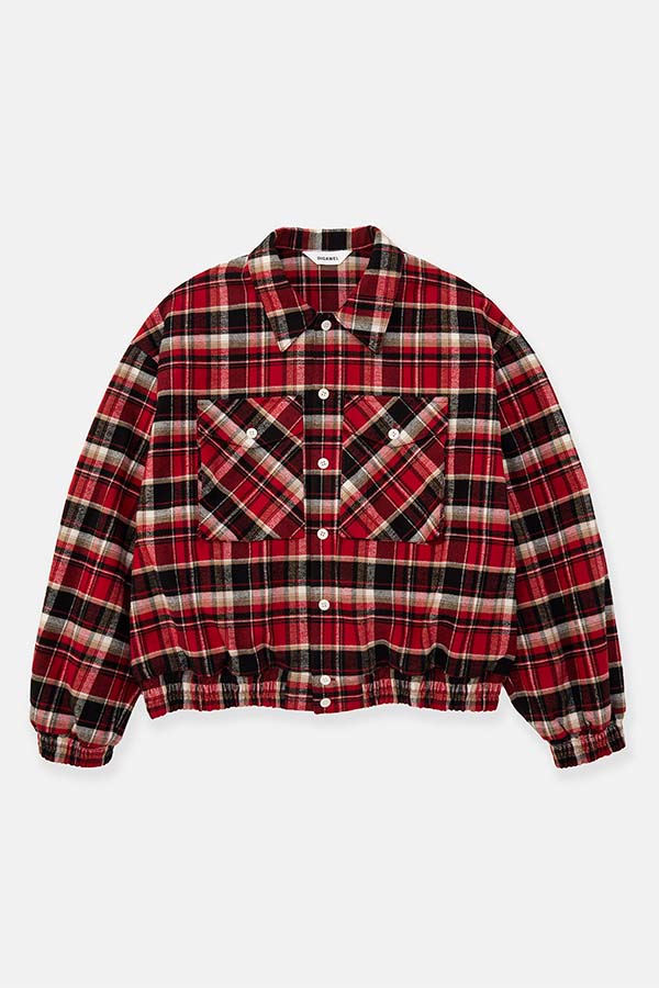 Check shirt blouson