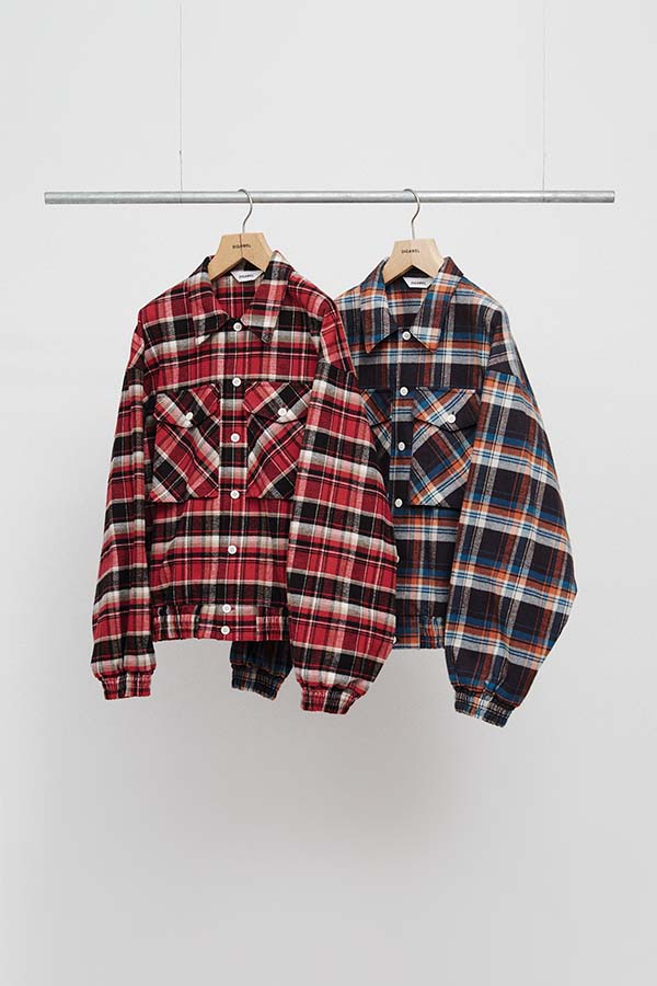 Check shirt blouson