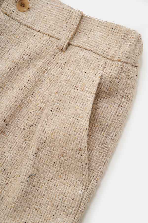 In tuck Pants①tweed