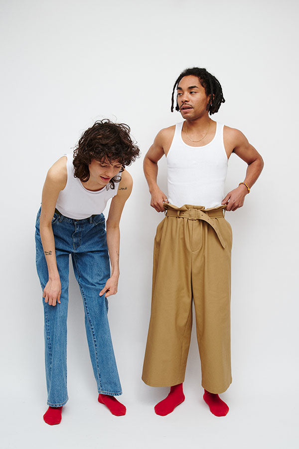 Belt pants② twill