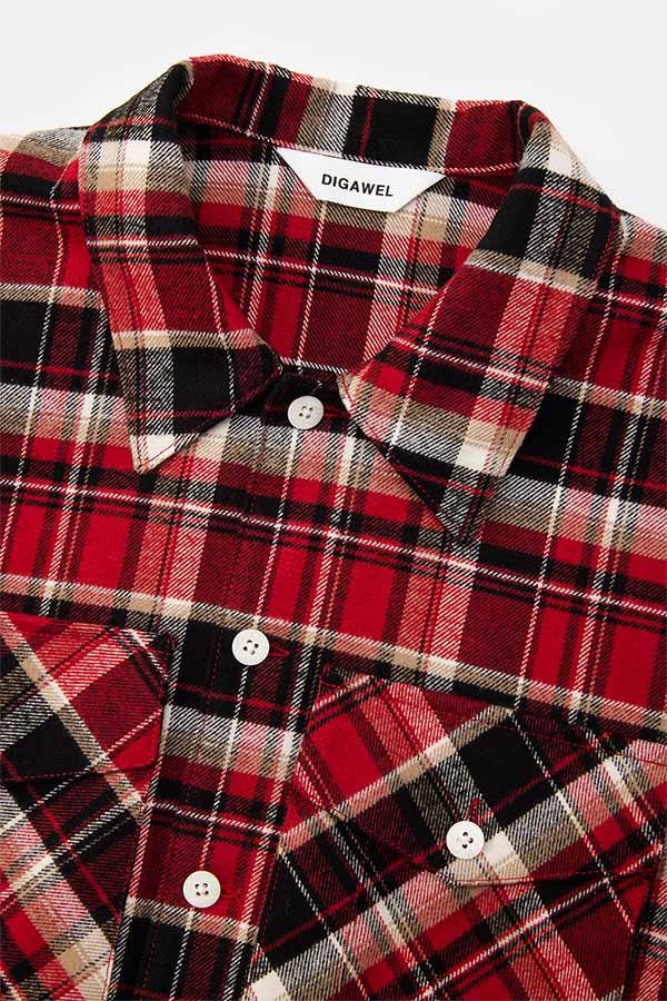 Check shirt blouson