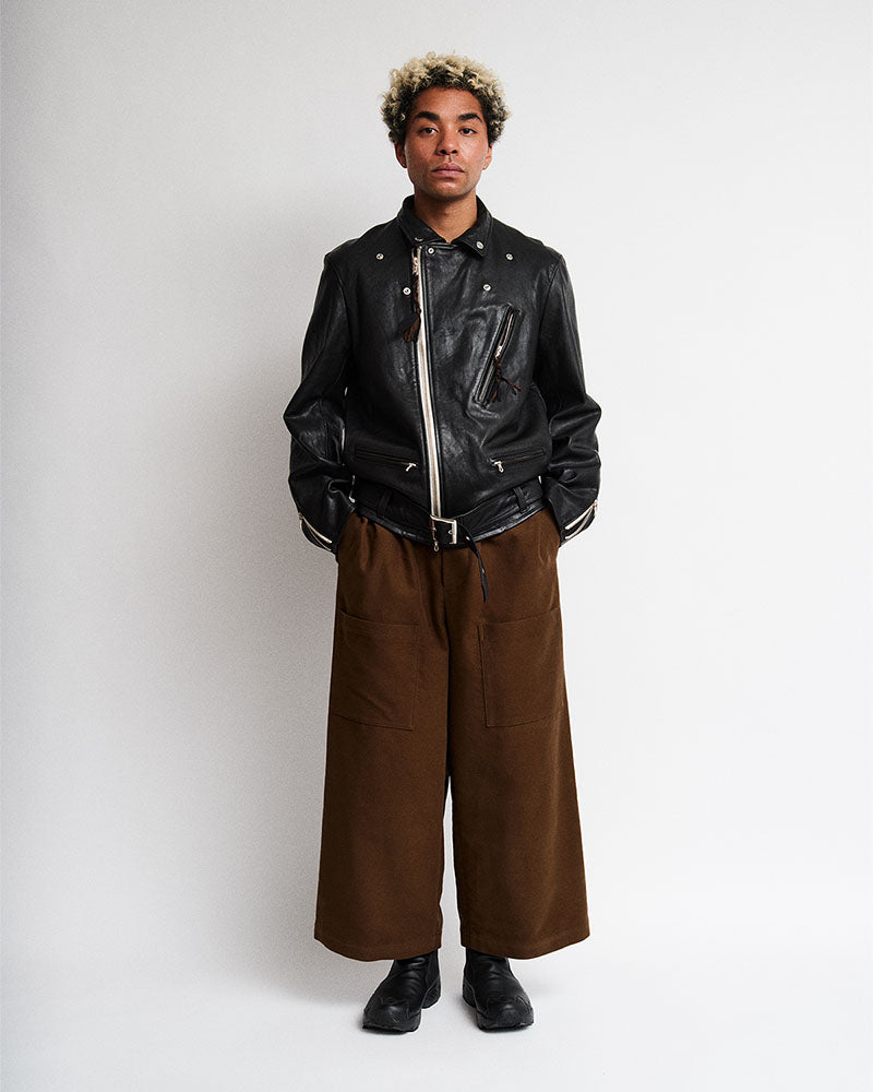 Cropped wide pants