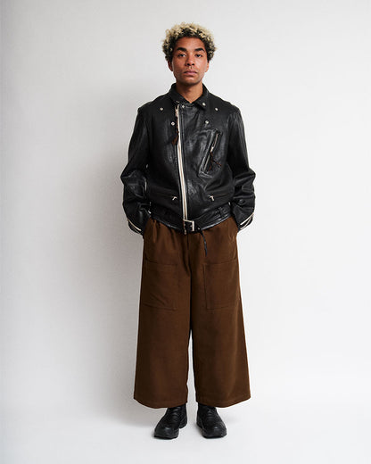 Cropped wide pants