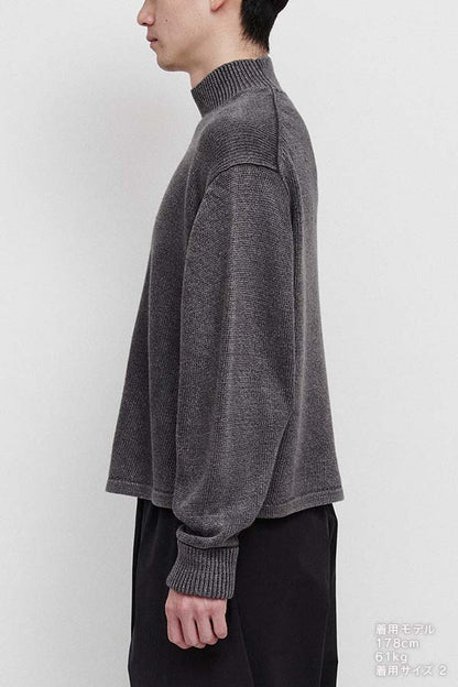 Stonewashed silk turtleneck sweater