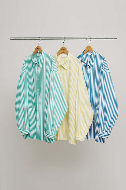 Side pocket L/S shirt① stripe