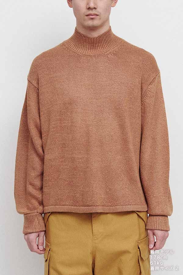 Stonewashed silk turtleneck sweater