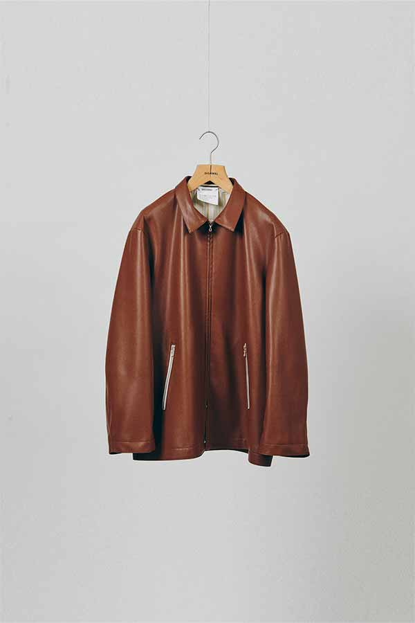 Synthetic Leather Half Coat