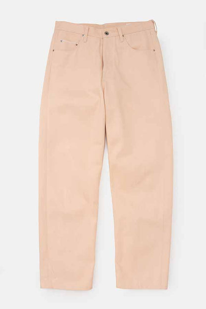 Straight Denim Pants (Pink white)