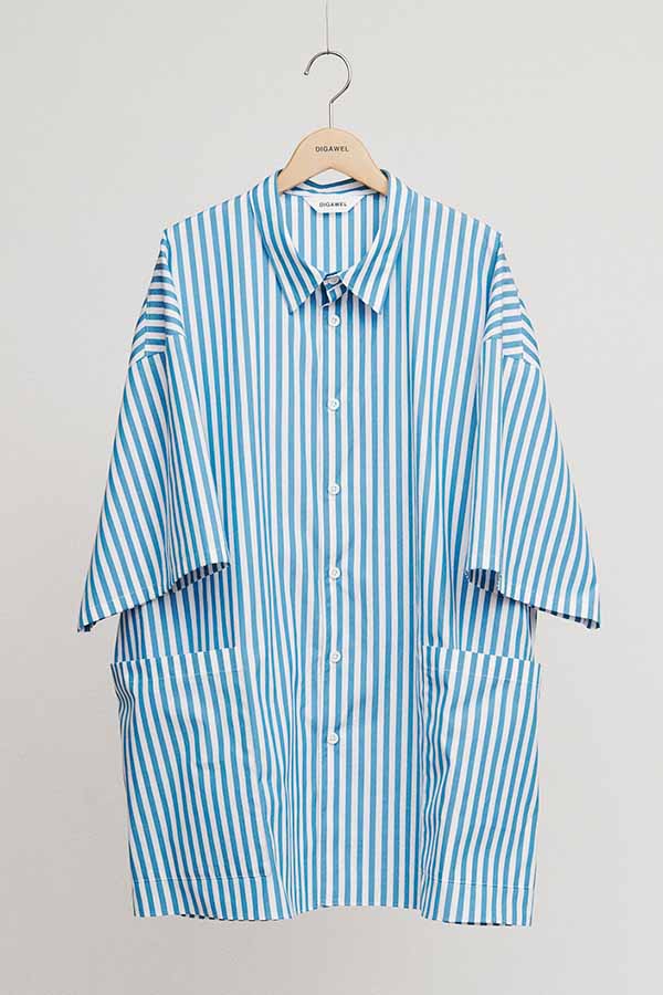 Side pocket S/S shirt① stripe