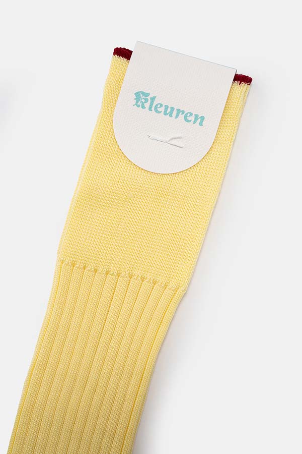 Rib semi-long socks/MENS(Kleuren ×DIGAWEL)