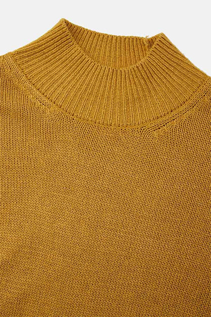 Stonewashed silk turtleneck sweater