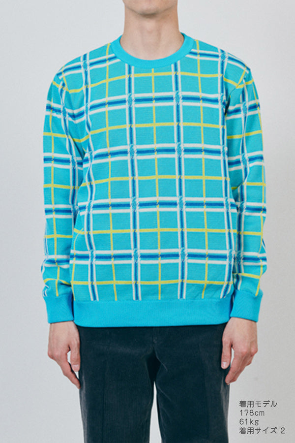 Knit&Sewn Check Sweater