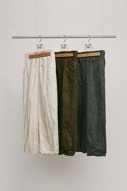 Wide lounge pants (crease finish)