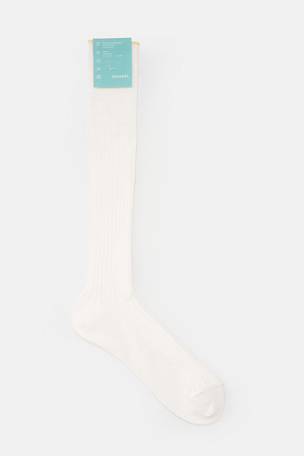 Rib semi-long socks/MENS(Kleuren ×DIGAWEL)