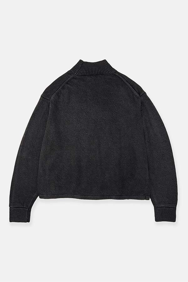 Stonewashed silk turtleneck sweater