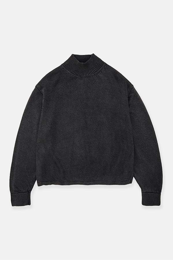 Stonewashed silk turtleneck sweater