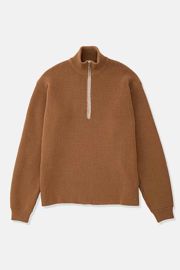 Rib Knit Zip Sweater