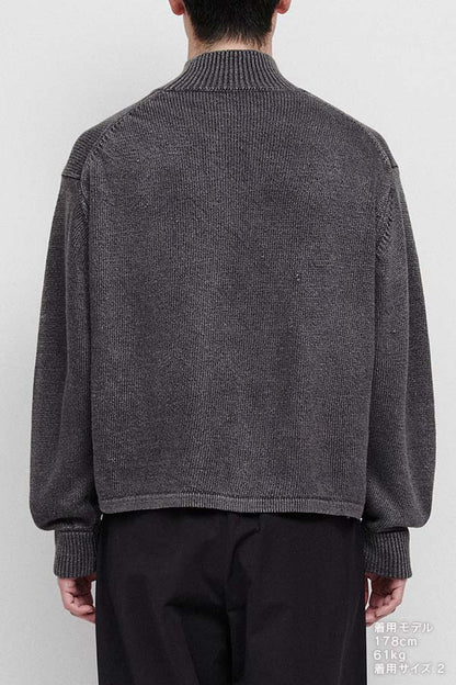 Stonewashed silk turtleneck sweater