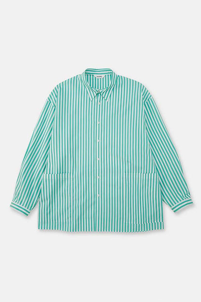 Side pocket L/S shirt① stripe